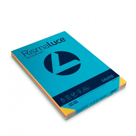 Favini Rismaluce - Carta A3, 300fg, 90gr, colori assortiti - 1pz - A66X313 - C92FV0111
