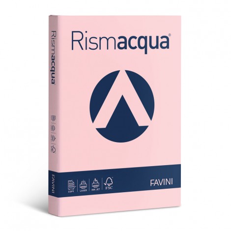 Favini Rismacqua - Carta A4, 300fg, 90gr, colore rosa - 1pz - A66S304 - C92FV0136