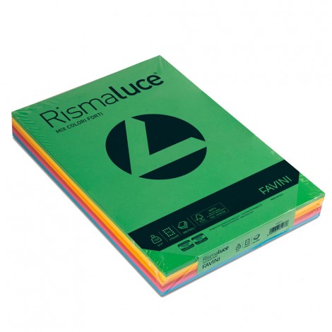 Favini Rismaluce - Carta A3, 200fg, 140gr, colori assortiti - 1pz - A65X213 - C92FV0153
