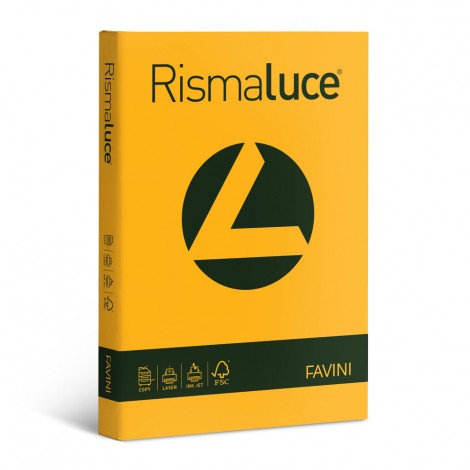 Favini Rismaluce - Carta A4, 200fg, 140gr, colore giallo oro - 1pz - A65H204 - C92FV0155