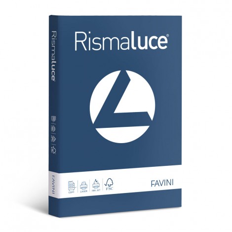 Favini Rismaluce - Carta A4, 125fg, 200gr, colore blu prussia - 1pz - A67K104 - C92FV0201