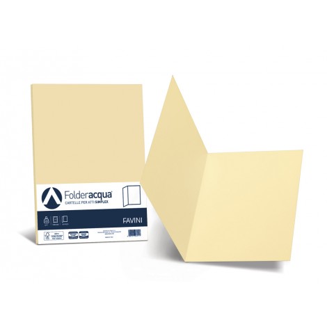 Favini Luce - Folder simplex in cartoncino bristol da 200gr, senza lembi, finitura liscia, colore camoscio  - A50R664 - C92FV0251