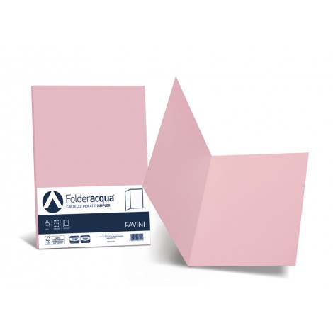Favini Luce - Folder simplex in cartoncino bristol da 200gr, senza lembi, finitura liscia, colore rosa  - A50S664 - C92FV0252