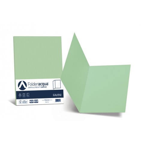 Favini Luce - Folder simplex in cartoncino bristol da 200gr, senza lembi, finitura liscia, colore verde chiaro - A50P664 - C92FV0254