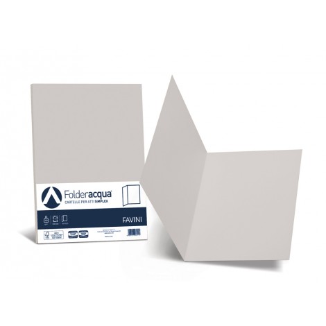 Favini Luce - Folder simplex in cartoncino bristol da 200gr, senza lembi, finitura liscia, colore ghiaccio  - A50U664 - C92FV0255