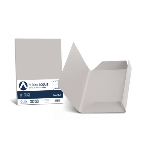 Favini Luce - Cartellina in cartoncino bristol a 3 lembi, rigatura all`esterno, 200gr, colore ghiaccio  - 25pz - A50U434 - C92FV0272