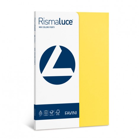Favini Rismaluce Carta A4, 50fg, 200gr, colore giallo - 1pz - A69X504 - C92FV0341