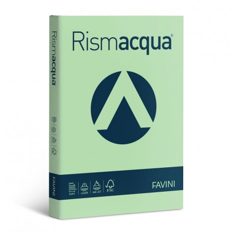 Favini Rismacqua – Carta A4, 50fg, 200gr, colore verde chiaro – 1pz – A69P544 - C92FV0365