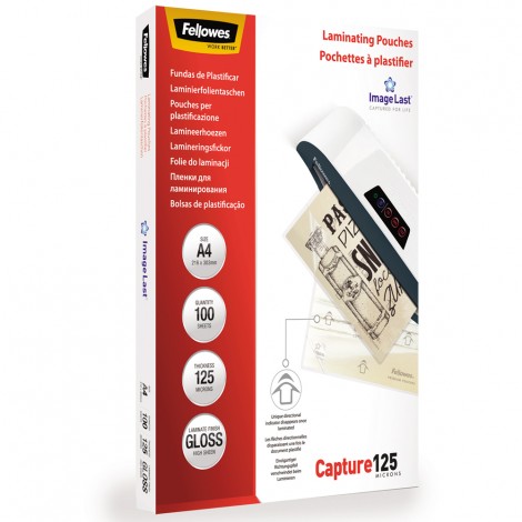 Fellowes ImageLast - Pouches A4, finitura lucida, 125 micron - 1conf. - 5307407 - C92FW0023