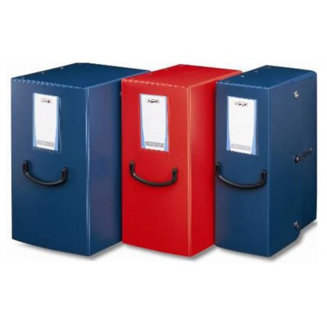 Fellowes Pick up - Scatola archivio con maniglia ergonomica e chiusura a bottoni, dorso 12cm, colore blu  - 1pz - 40270 - C92FW0305