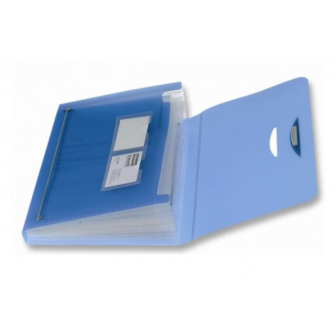 Fellowes Swing - Classificatore valigetta 12 tasche, in PPL, dorso estensibile, formato 23x33cm, colore blu  - 1pz - 40330 - C92FW0311