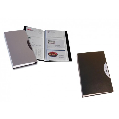 Fellowes Portabiglietti Office Suites,40 buste, 11,4×19,2cm, 120 spazi, colore silver – 1pz – 40349 - C92FW0318