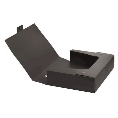 Fellowes Plus Vip - Scatola progetti con chiusura a bottoni e porta etichetta, dorso 8cm, colore grigio antracite  - Prezzo singolo, ord. minimo 5pz - 1007201