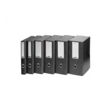 Fellowes Plus Vip - Scatola progetti con chiusura a bottoni e porta etichetta, dorso 10cm, colore grigio antracite - Prezzo singolo, ord. minimo 5pz - 1007301