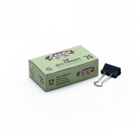 Dellera Molle Double clips 25mm 12pezzi in acciaio temprato nero, diametro pinza 25 mm, contenute in scatola di cartone riciclato - MF25 - C92RA0060