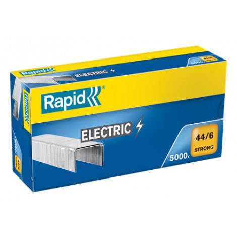 Rapid 44/6 Strong - Punti per cucitrici - Scatola 5000 punti in filo metallico robusto per cucitrici elettriche, lunghezza gamba 6mm per cucire fino a 20 fogli - Prezzo singolo, ord. minimo 5pz - 24868100 - C92SS5079
