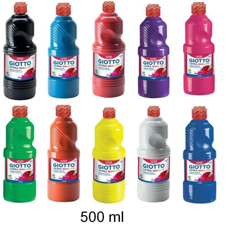Giotto Tempera pronta Extra Quality, 500ml, colore rosso vermiglione - F532807 - C92TEGP510
