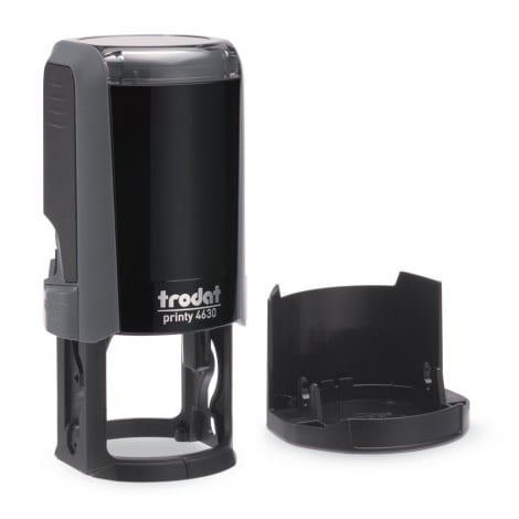 Trodat Printy 4.0 - Timbro 4630 tondo autoinchiostrante, dimensioni piastra Ø 30mm, climaticamente neutro e struttura in materiale plastico riciclato - 1pz - 80398 - C92TT1110