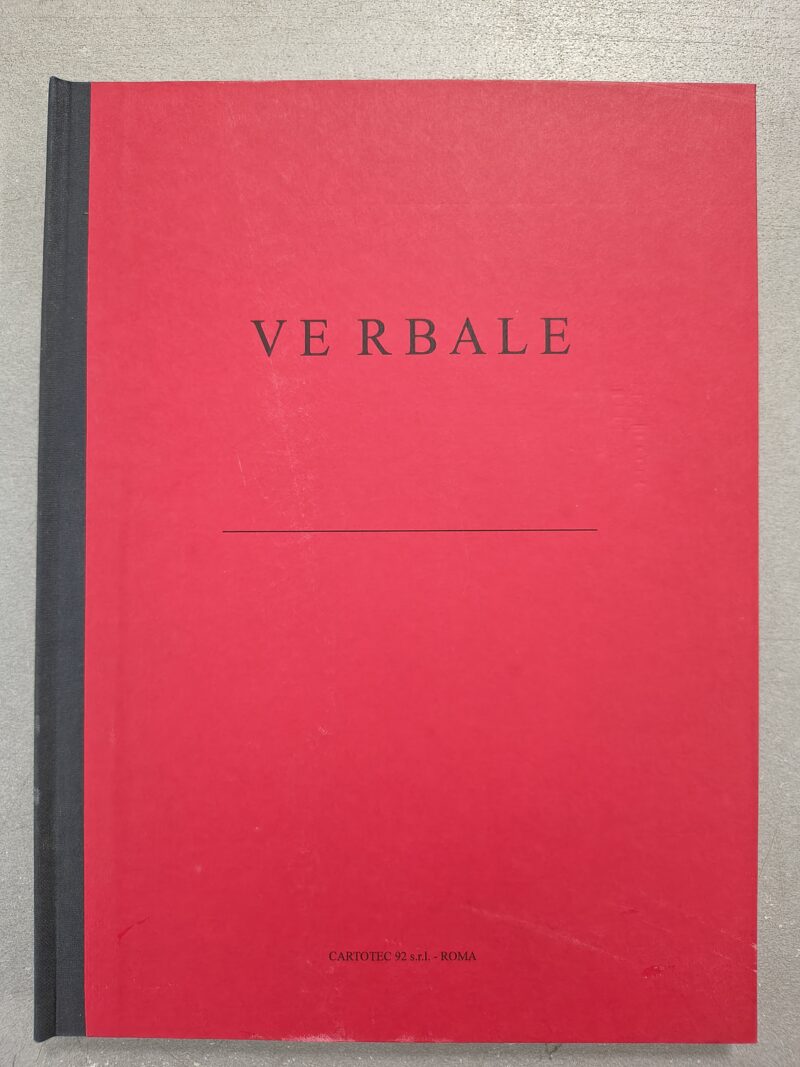 Cartotec Registro verbale numerato da 100 pagine con copertina pesante - C92VEN100