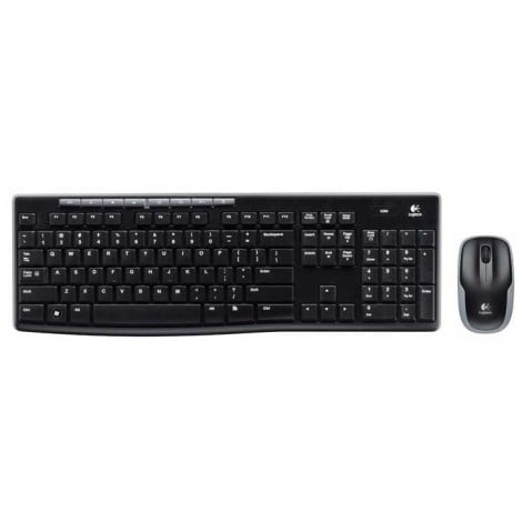 Logitech Kit MK270 tastiera multimediale e mouse ambidestro ergonomico - resistente all`acqua - interfaccia wireless con raggio d`azione fino a 10mt , batterie incluse- 1pz - 920-004512