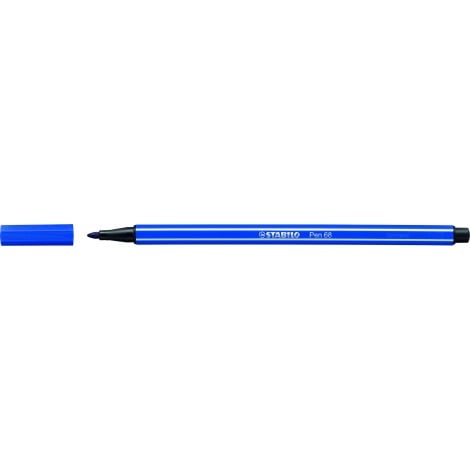Stabilo Pennarello PEN 68 con inchiostro a base d`acqua, resiste fino a 24 ore se lasciato aperto, tratto 1mm, colore blu oltremare - prezzo singolo ord. minimo 10pz - 68/32 - C92SB0225
