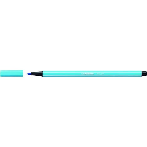 Stabilo Pennarello PEN 68 con inchiostro a base d`acqua, resiste fino a 24 ore se lasciato aperto, tratto 1mm, colore azzurro - prezzo singolo ord. minimo 10pz - 68/57 - C92SB0240
