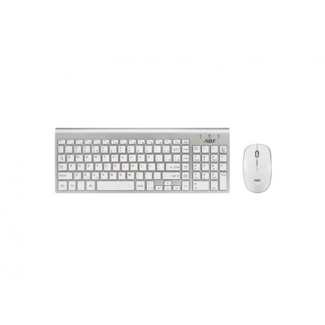 ADJ Kit PLATINUM KW10 tastiera multimediale silenziosa 102 tasti e mouse ergonomico con 800/1200/1600 DPI settabili - resistente all`acqua - interfaccia wireless - 1pz - 520-00019
