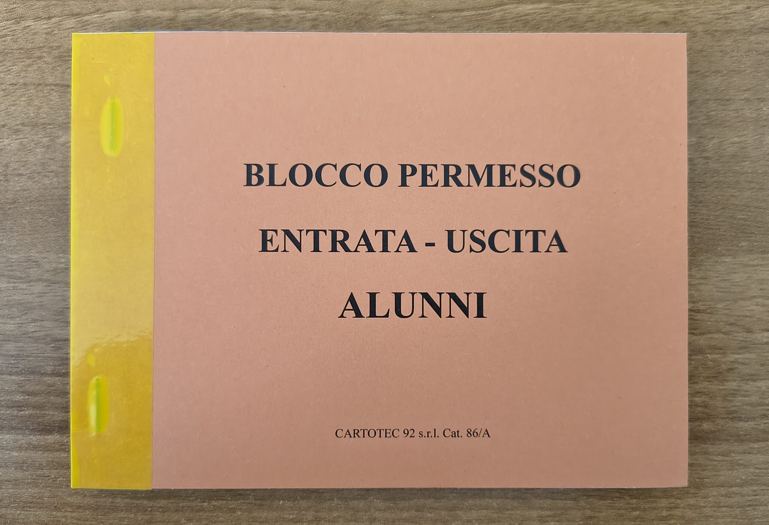 Cartotec Blocco permesso entrata-uscita alunni, cat. 86/A