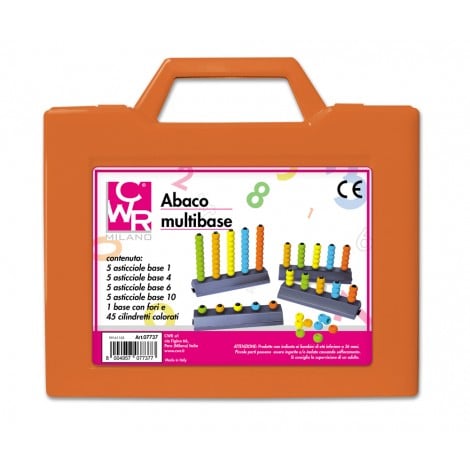 CWR Valigetta piccola con abaco e 45 cilindretti, aiutano i bambini ad apprendere concetti matematici - 07737 - C92CR0063