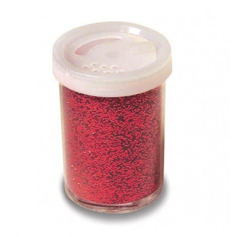 Deco Glitter ROSSO 25ml grana fine in pratico flacone che consente una doppia erogazione a cascata oppure graduale - 06657/1 - C92CR0105