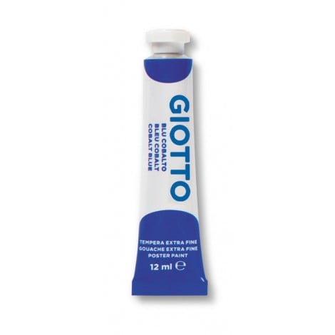 Giotto Tempera ultrafine concentrata in tubetto di alluminio, densa e coprente, diluibile con acqua, 12ml, colore blu cobalto - F35201600 - C92FI0363