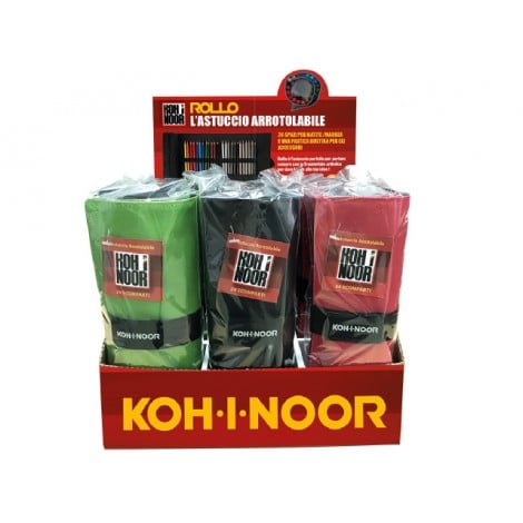 Kohinoor Astuccio 12 astucci arrotolabili 24 scomparti + astuccio con zip - DJT27-ESP12 - C92KN3053