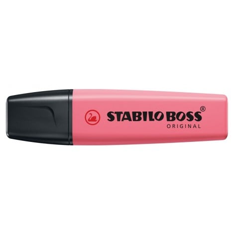 Stabilo Evidenziatore BOSS ORIGINAL, punta a scalpello, inchiostro a base d`acqua, tratto 2-5mm, colore fior di ciliegio- 70/150