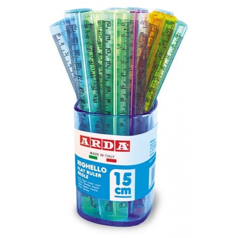 Arda Righelli 15cm, barattolo da 50 pezzi, colori assortiti - 282C