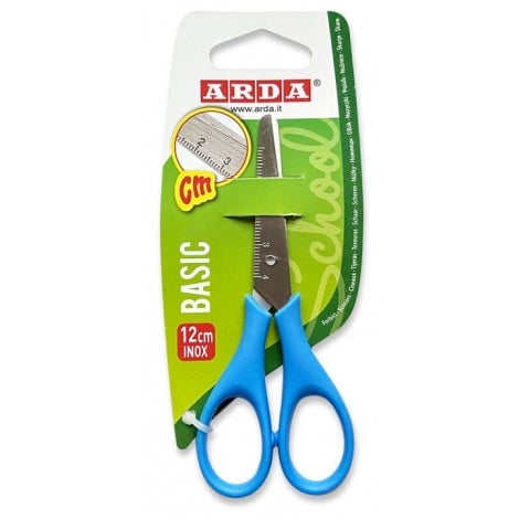 Arda Basic - Forbice 13cm con lama in acciaio inox, punta arrotondata, impugnatura in ABS simmetrica - 1pz - FF1105 - C92AA0281