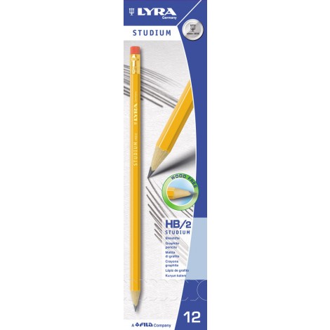 Lyra Studium - Matita in grafite con fusto esagonale, gradazione HB2 - L1280100