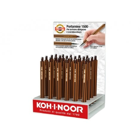 Kohinoor Espositore 24 portamine DH1500 + 24 astucci mine 1,3mm - DH1500-13ESP