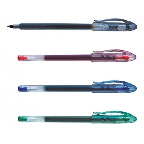 Pilot Super Gel - Penna roller con inchiostro gel e livello d`Inchiostro visibile, punta 0,7mm in carburo di tungsteno, tratto 0,39mm, colore nero - Prezzo singolo, ord. minimo 12pz - 01495