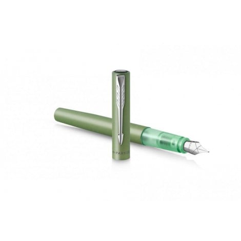 Parker Vector XL Green - Penna stilografica ad inchiostro liquido, scatola regalo inclusa, tratto M, colore blu  - 2159747