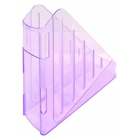 Arda Portariviste, 29,5x27cm, dorso 7,5cm, colore viola trasparente - TR4118VI