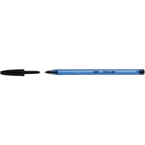 Bic Cristal Soft - Penna a sfera, punta da 1,2mm, tratto 0,35mm, colore nero - 50pz - 951433