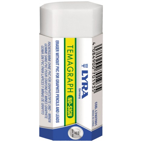 Lyra Maxi gomma TEMAGRAPH NO-SIGN, senza PVC, forma esagonale - 7427001