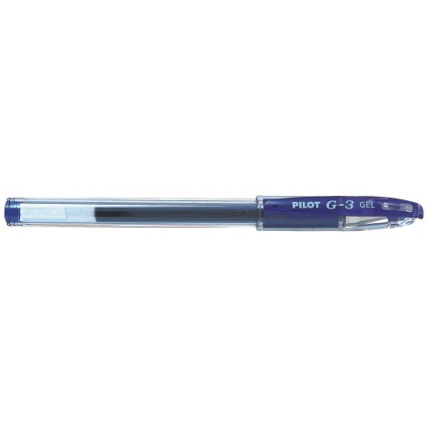 Pilot BL-G3 - Penna roller con sistema d`inchiostro diretto ricaricabile, livello d`nchiostro visibile, grip ergonomico, punta 0,7mm, tratto 0,39mm, colore blu - Prezzo singolo, ord. minimo 12pz - 001491