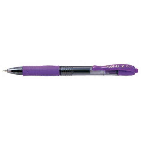 Pilot BL-G2-7 - Penna roller con inchiostro gel, livello d`inchiostro visibile, grip ergonomico, punta 0,7mm, tratto 0,39mm, colore viola - Prezzo singolo, ord. minimo 12pz - 001488