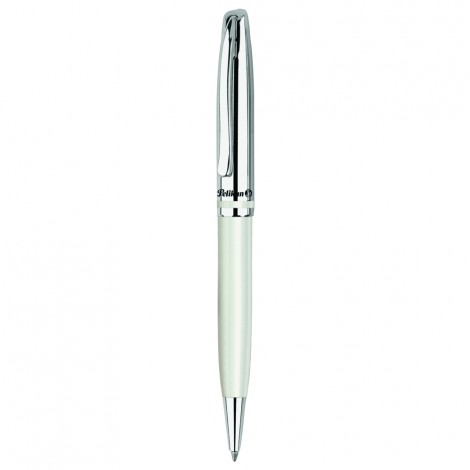 Pelikan Penna a sfera, fusto bianco, punta media, tratto 0,7mm, colore nero -   C92PL0103