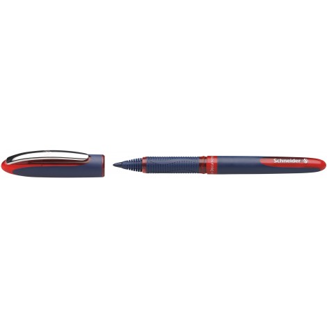 Schneider Roller One Business - Penna roller con inchiostro liquido ad asciugatura rapida, tratto 0,6mm, colore rosso - Prezzo singolo, ord. minimo 10pz - P183002