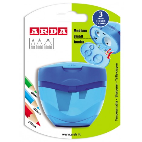 Arda Temperamatite con serbatoio, 3 fori per Jumbo Ø 16mm - 1pz - 970120