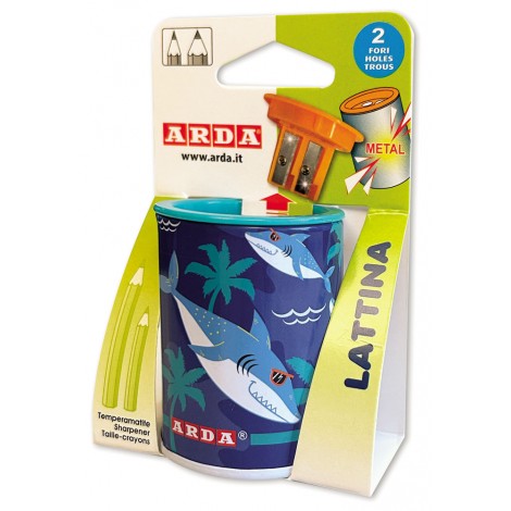 Arda Lattina - Temperamatite con serbatoio, 2 fori - 1pz - 825