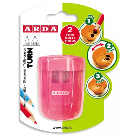 Arda Turn - Temperamatite con serbatoio, 2 fori - 1pz - 625