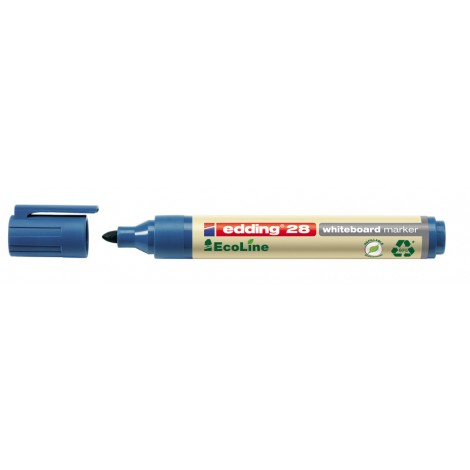 Edding 28 - Marcatore per lavagne con inchiostro pigmentato, tratto 1,5-3mm, colore blu - Prezzo singolo, ord. minimo 10pz - E-28 003